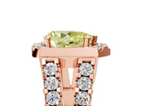 Rose gold Fancy Yellow Pear Cut Cut Halo Split Shank Prong Set Ring_5