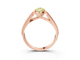 Rose gold Fancy Yellow Pear Cut Cut Pave Split Shank Engagement Ring with Four-Prong Setting_3