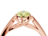 Rose gold Fancy Yellow Pear Cut Cut Pave Split Shank Engagement Ring with Four-Prong Setting_4