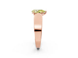 Rose gold Fancy Yellow Pear Cut Diamond Channel Set Solitaire Ring with Four-Prong Setting_14