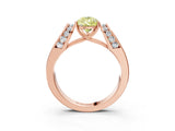 Rose gold Fancy Yellow Pear Cut Diamond Channel Set Solitaire Ring with Four-Prong Setting_39