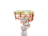 Rose gold Fancy Yellow Pear Cut Diamond Cluster Pavé Band with Four-Prong Setting_17
