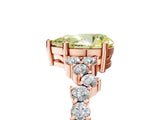 Rose gold Fancy Yellow Pear Cut Diamond Cluster Pavé Band with Four-Prong Setting_8