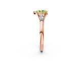Rose gold Fancy Yellow Pear  Cut Diamond Five-Stone Prong Set White Gold Ring_34