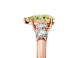 Rose gold Fancy Yellow Pear  Cut Diamond Five-Stone Prong Set White Gold Ring_37