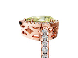 Rose gold Fancy Yellow Pear Cut Diamond Halo Engagement Ring with Pavé Band and Prong Setting_32