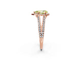 Rose gold Fancy Yellow Pear Cut Diamond Halo Split Shank Engagement Ring_60
