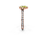 Rose gold Fancy Yellow Pear  Cut Diamond Pavé Band with Four-Prong Setting_56