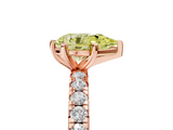 Rose gold Fancy Yellow Pear  Cut Diamond Pavé Band with Four-Prong Setting_59
