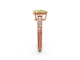 Rose gold Fancy Yellow Pear Cut Diamond Ring with Milgrain Pavé Band and Four-Prong Setting_22