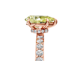 Rose gold Fancy Yellow Pear  Cut Diamond Ring with Pavé Band and Four-Prong Setting_46