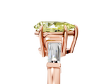 Rose gold Fancy Yellow Pear  Cut Diamond Ring with Tapered Baguette Side Stones in Four-Prong Setting_8