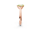 Rose gold Fancy Yellow Pear Cut Diamond Solitaire Engagement Ring with Cathedral Setting and Four-Prong Mount_135