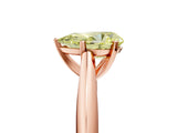 Rose gold Fancy Yellow Pear Cut Diamond Solitaire Engagement Ring with Cathedral Setting and Four-Prong Mount_138