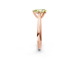 Rose gold Fancy Yellow Pear Cut Diamond Solitaire Engagement Ring with Cathedral Setting and Four-Prong Mount_32