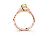 Rose gold Fancy Yellow Pear Cut Diamond Solitaire Engagement Ring with Cathedral Setting and Four-Prong Mount_33