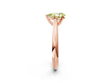 Rose gold Fancy Yellow Pear Cut Diamond Solitaire Engagement Ring with Cathedral Setting and Four-Prong Mount_80