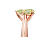 Rose gold Fancy Yellow Pear Cut Diamond Solitaire Engagement Ring with Cathedral Setting and Four-Prong Mount_83