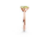 Rose gold Fancy Yellow Pear Cut Diamond Solitaire Engagement Ring with Classic Band and Four-Prong Setting_26