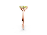 Rose gold Fancy Yellow Pear Cut Diamond Solitaire Engagement Ring with Classic Band and Four-Prong Setting_89