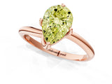 Rose gold Fancy Yellow Pear Cut Diamond Solitaire Engagement Ring with Four-Prong Setting and Classic Band_21