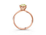 Rose gold Fancy Yellow Pear Cut Diamond Solitaire Engagement Ring with Four-Prong Setting and Classic Band_23