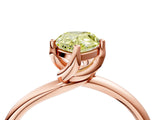 Rose gold Fancy Yellow Pear Cut Diamond Solitaire Engagement Ring with Four-Prong Setting and Classic Band_24