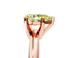 Rose gold Fancy Yellow Pear Cut Diamond Solitaire Engagement Ring with Round Band and Four-Prong Setting_175