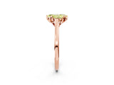 Rose gold Fancy Yellow Pear Cut Diamond Solitaire Ring with Flower Prong Setting and Classic Band_38