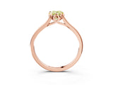 Rose gold Fancy Yellow Pear Cut Diamond Solitaire Ring with Flower Prong Setting and Classic Band_39