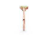 Rose gold Fancy Yellow Pear Cut Diamond Solitaire Ring with Flower Prong Setting and Classic Band_72