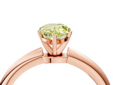 Rose gold Fancy Yellow Pear Cut Diamond Solitaire Ring with Six-Prong Setting and Classic Band_276