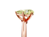 Rose gold Fancy Yellow Pear Cut Diamond Solitaire Ring with Six-Prong Setting and Classic Band_277
