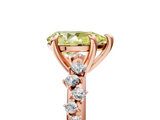 Rose gold Fancy Yellow Pear  Cut Diamond Vine Band with Four-Prong Setting_76
