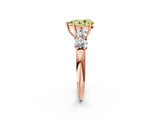 Rose gold Fancy Yellow Pear  Cut Five-Stone Prong Set Diamond Ring with Classic Band_34