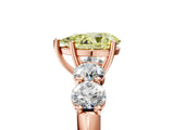 Rose gold Fancy Yellow Pear  Cut Five-Stone Prong Set Diamond Ring with Classic Band_37