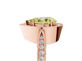 Rose gold Fancy Yellow Pear Cut Halo Diamond Engagement Ring with Split Shank Band and Four-Prong Setting_5