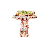 Rose gold Fancy Yellow Pear Cut Halo Diamond Solitaire with Filigree Band and Four-Prong Setting_5