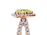 Rose gold Fancy Yellow Pear  Cut Halo Split Shank Pave Set Ring_67