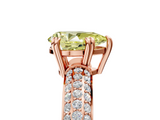 Rose gold Fancy Yellow Pear  Cut Pave Diamond Engagement Ring with Channel Set Band and Four-Prong Setting_25