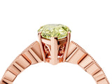 Rose gold Fancy Yellow Pear Cut Solitaire Diamond Ring with Infinity Twist Band and Four-Prong Setting_4