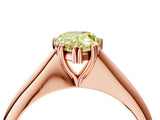 Rose gold Fancy Yellow Pear Cut Solitaire Diamond Ring with Six-Prong Setting and Classic Band_16
