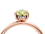 Rose gold Fancy Yellow Pear  Cut Solitaire Engagement Ring with Four-Prong Setting and Classic Band_24