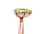 Rose gold Fancy Yellow Pear  Cut Solitaire Engagement Ring with Four-Prong Setting and Classic Band_25