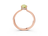 Rose gold Fancy Yellow Pear  Cut Solitaire Engagement Ring with Four-Prong Setting on a Classic Band_23