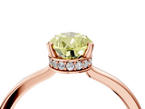 Rose gold Fancy Yellow Pear  Cut Solitaire Engagement Ring with Four-Prong Setting on a Classic Band_24