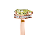 Rose gold Fancy Yellow Pear  Cut Solitaire Engagement Ring with Four-Prong Setting on a Classic Band_25