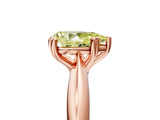 Rose gold Fancy Yellow Pear  Cut Solitaire Engagement Ring with Tapered Band and Four-Prong Setting 5