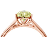 Rose gold Fancy Yellow Pear Cut Solitaire Engagement Ring with Tapered Band and Four-Prong Setting_7