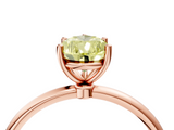 Rose gold Fancy Yellow Pear  Cut Solitaire Engagement Ring with Thin Band and Four-Prong Setting_7